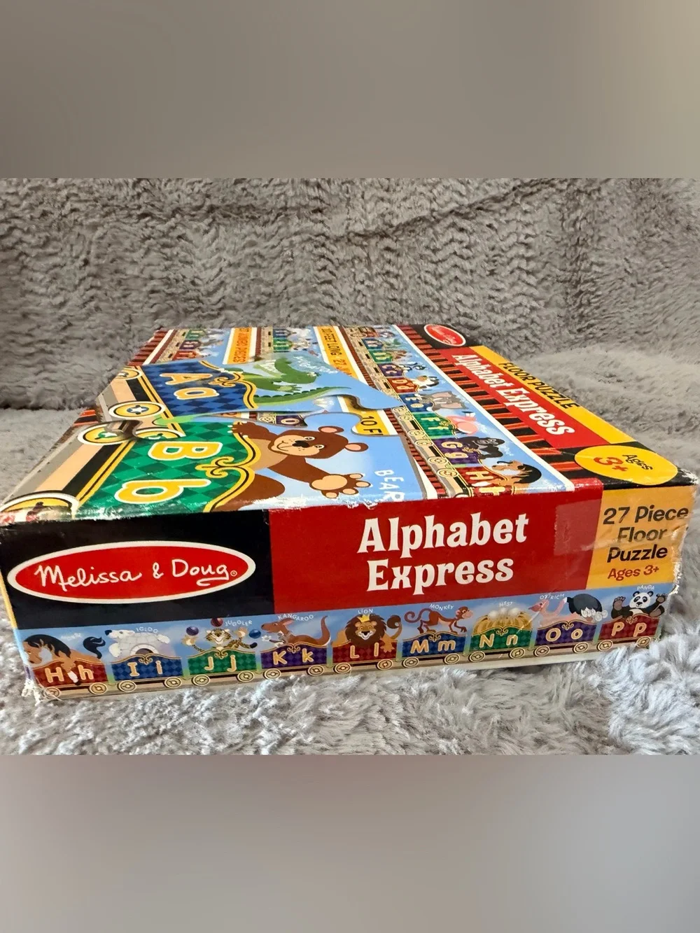 Melissa & Doug Alphabet Express Train Puzzle - Blue, Green, Yellow, Red